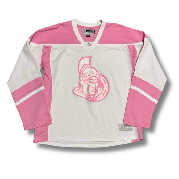 Reebok Tops - REEBOK Women's NHL Ottawa Senators Jersey - Pink/ White, 2XL
